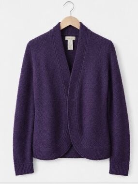 Chico’s Purple Open Front Knit Sweater